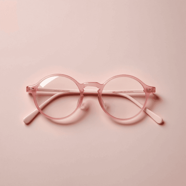 Monture Enfant Ronde Rose